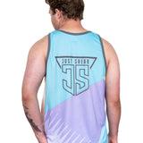 Pastel Geo - Smoke Trim | Just Shear Sports Performance Singlet