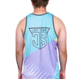 Pastel Geo - Smoke Trim | Just Shear Sports Performance Singlet