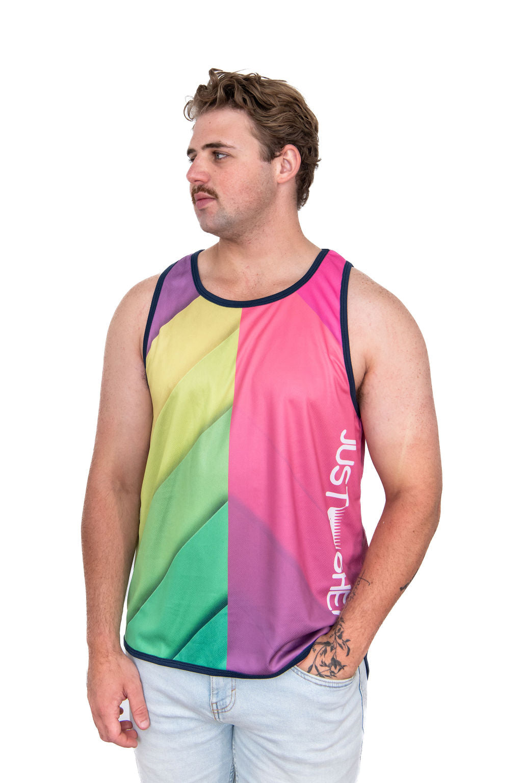 Green & Purple Ombre' | Just Shear Sports Performance Singlet