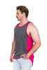 Charcoal Grey & Hot Pink - Pink Trim | Shearing Singlet