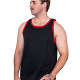 Black - Red Trim | Cotton Shearing Singlet