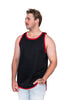 Black - Red Trim | Cotton Shearing Singlet