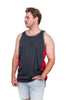 Charcoal Grey & Red - Smoke Trim | Shearing Singlet