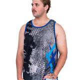 To The Point - Blue | Just Shear Sports Performance Singlet