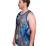 To The Point - Blue | Just Shear Sports Performance Singlet