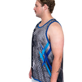 To The Point - Blue | Just Shear Sports Performance Singlet