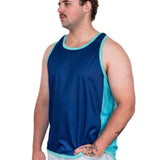 Navy & Teal | Just Shear Sports Performance Singlet