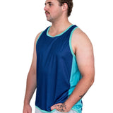 Navy & Teal | Just Shear Sports Performance Singlet