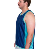 Navy & Teal | Just Shear Sports Performance Singlet