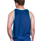 Navy & Teal | Just Shear Sports Performance Singlet