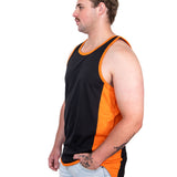 Orange & Black - Orange Trim | Shearing Singlet