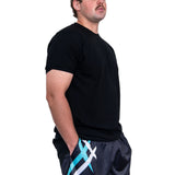 Black & Teal Point | Footy Style Shorts