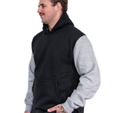 Grey & Black | No Zip Long Tail Hoody