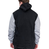 Grey & Black | No Zip Long Tail Hoody