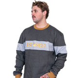 JS Hay Sandy & Grey - Embroidered Logo | Long Tail Sweater