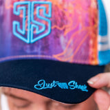 JS | Navy & Rust | Embroidered Trucker Cap