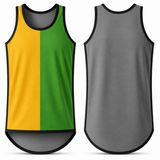 Green, Gold & Smoke Grey | Shearing Singlet
