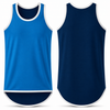 Navy & Royal Blue Shearing Singlet