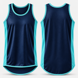Navy & Teal | Just Shear Sports Performance Singlet
