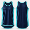 Navy & Teal | Just Shear Sports Performance Singlet
