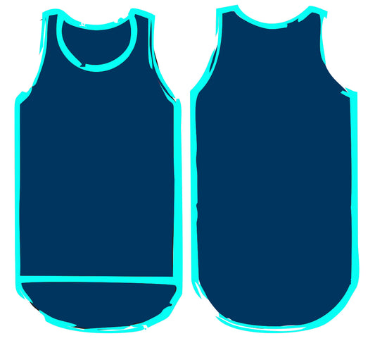 Navy - Teal Trim | Shearing Singlet