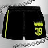 Neon Lime, Chrome & Black | Footy Style Shorts