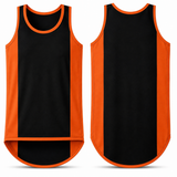 Orange & Black - Orange Trim | Shearing Singlet