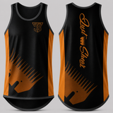 Orange & Black Comb | Just Shear Sports Performance Singlet