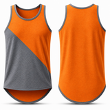 Orange & Smoke Grey - Smoke Trim | Shearing Singlet