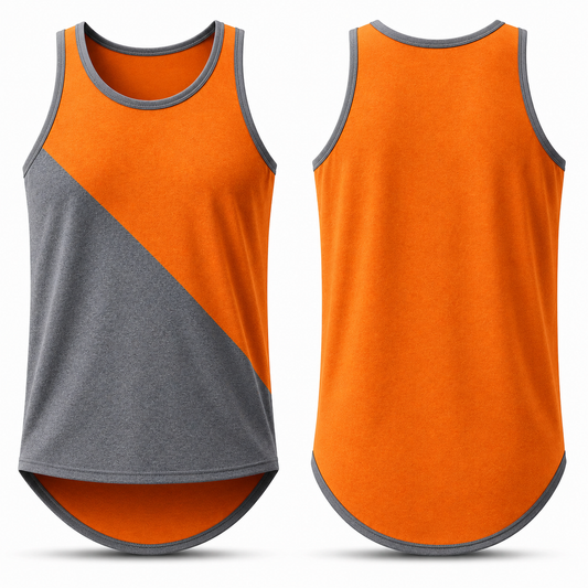 Orange & Smoke Grey - Smoke Trim | Shearing Singlet
