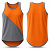 Orange & Smoke Grey - Smoke Trim | Shearing Singlet