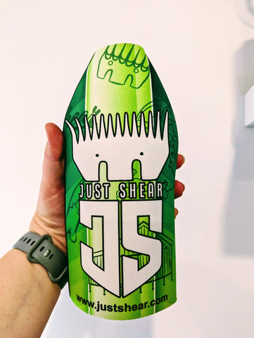 Green JS Logo - Just Shear Longneck Holder