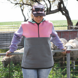 Pastels | Half Zip Long Tail Hoody