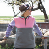 Pastels | Half Zip Long Tail Hoody