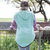 Pastels | Half Zip Long Tail Hoody