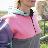 Pastels | Half Zip Long Tail Hoody