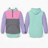 Pastels | Half Zip Long Tail Hoody