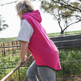 Hot Pink, Charcoal & Light Grey | Short Sleeve Half Zip Hoody