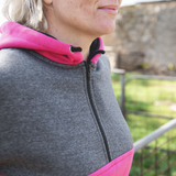 Hot Pink, Charcoal & Light Grey | Short Sleeve Half Zip Hoody