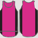 Racer Back Hot Pink & Black | Just Shear Sports Performance Singlet