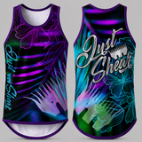 Purple Fern - Purple & Teal Trim | Just Shear Sports Performance Singlet