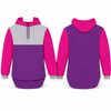 Purple, Hot Pink & Light Grey | Half Zip Long Tail Hoody