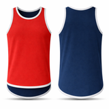 Red & Navy - White Trim | Shearing Singlet