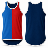 Red, Royal Blue & Navy - Grey Trim | Shearing Singlet