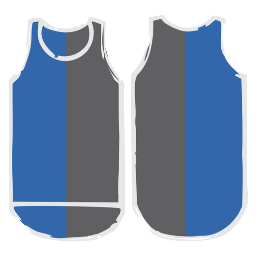 Royal Blue & Smoke Grey | Shearing Singlet