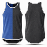 Royal & Smoke Grey - White Trim | Shearing Singlet