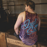 Rust & Teal | Just Shear Sports Performance Singlet