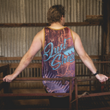 Rust & Teal | Just Shear Sports Performance Singlet