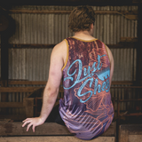 Rust & Teal | Just Shear Sports Performance Singlet