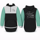 JS | Sage, Grey & Black "Albany" | Half Zip Long Tail Hoody